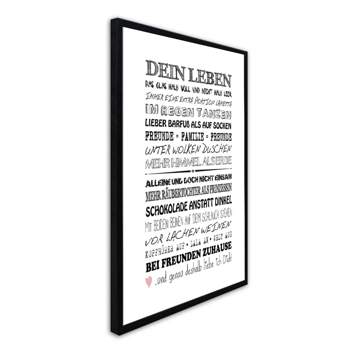 BILD mit Rahmen 51x71 cm Spruch: Freundschaft beste Freundin - Weiß, Holz (51/71cm) - artissimo