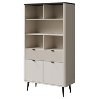 REGAL Marly Kaschmir / Graustein 90 / 40 / 163cm - Kaschmir/Beige, Holz/Holzwerkstoff (90/163/40cm) - Feldmann-Wohnen