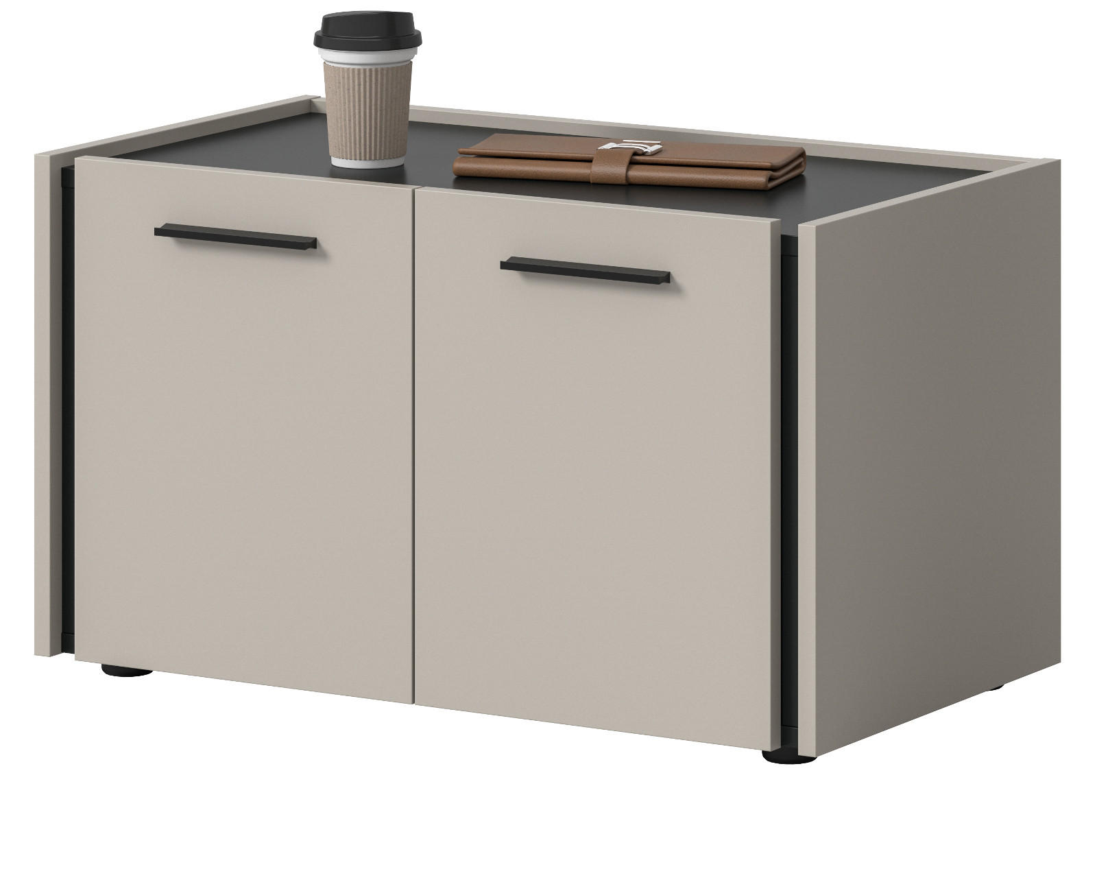 Inn.Furn Garderobenbank Kaschmir, Schwarz 75x43x40 cm
