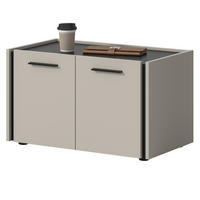 GARDEROBENBANK Kaschmir 75 x 43 cm, Schuhbank mit Soft-Close - Kaschmir/Schwarz, Holzwerkstoff/Kunststoff (75/43/40cm) - Inn.Furn