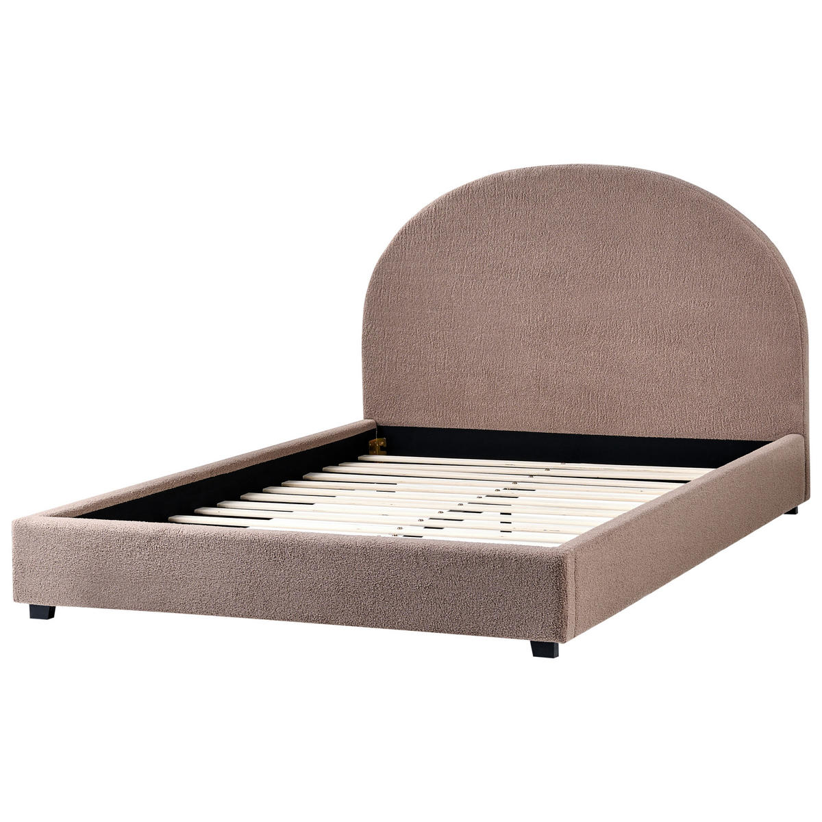 BETT mit Lattenrost 140/200 cm Taupe Vaucluse - Taupe, Textil (140/200cm) - Beliani