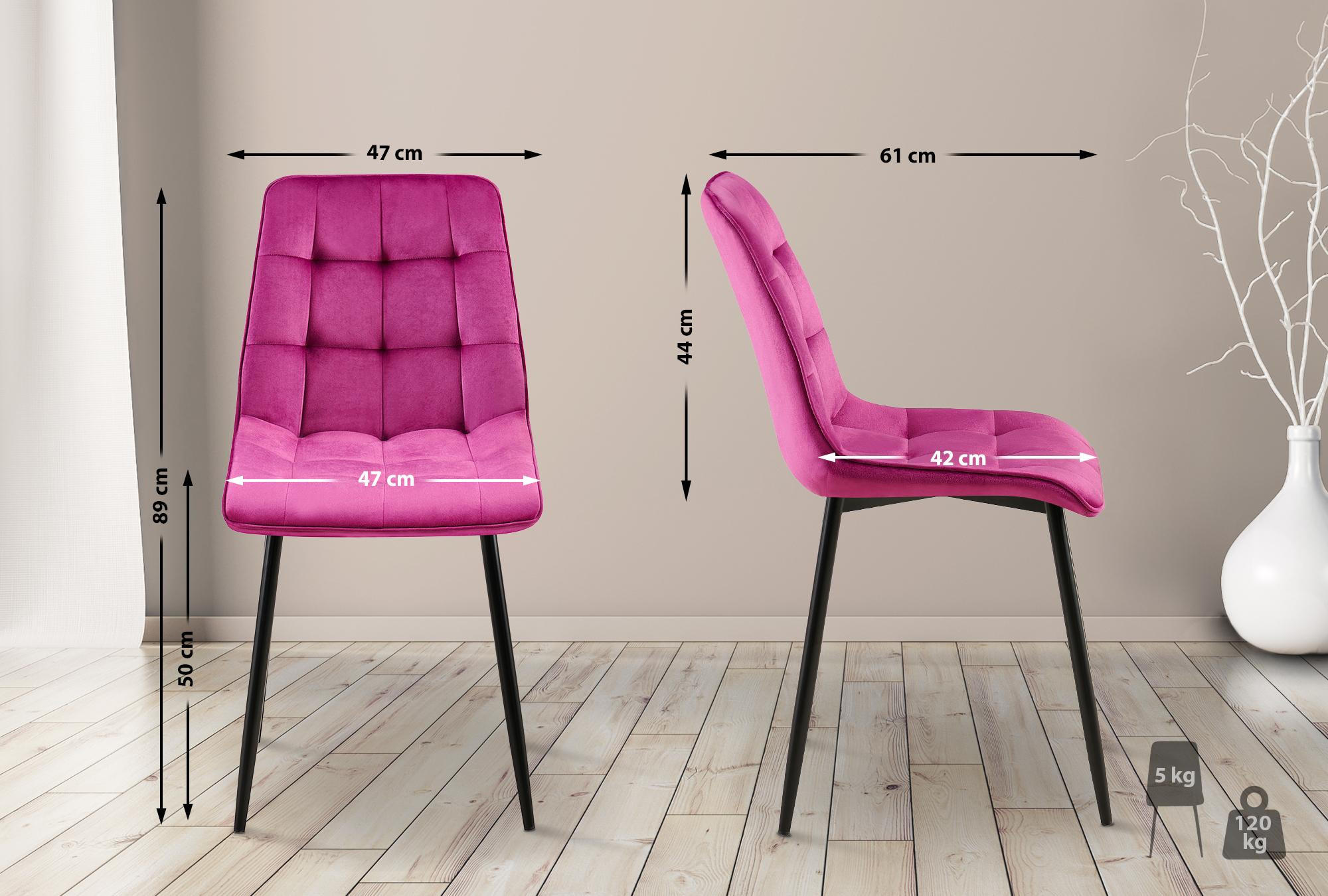 Thumbnail - CLP Stuhl, Lila, Textil, 47x89x61 cm, Esszimmer, Stühle, Esszimmerstühle, Vierfußstühle