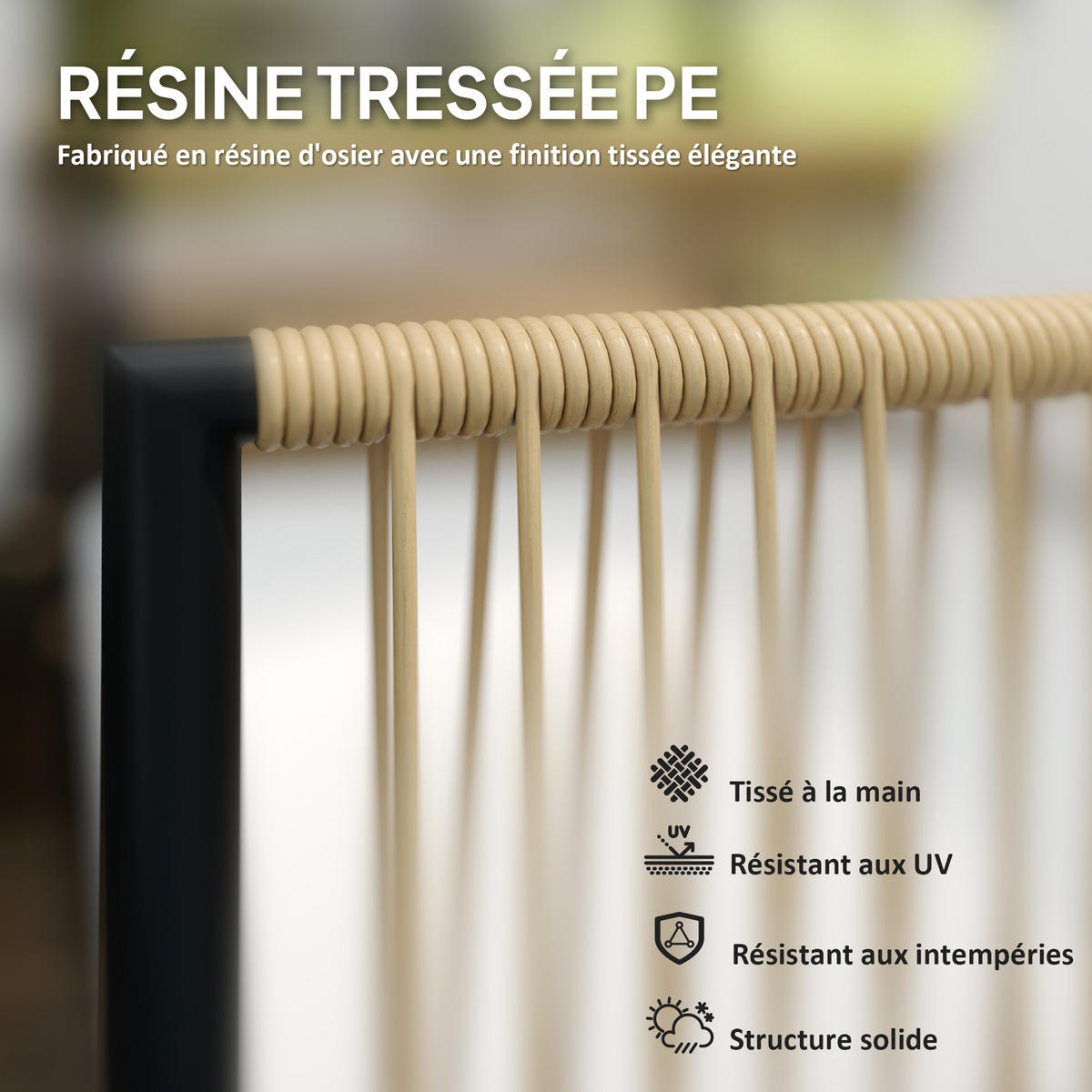 GARTENSET DE-13620 4-teilig mit Glastisch & Kissen Creme - Creme, Kunststoff/Metall - ComfortXL