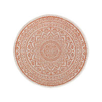 Outdoorteppich Cleo Orange ø 150 cm rund - Orange, Textil (150/150cm) - benuta Nest