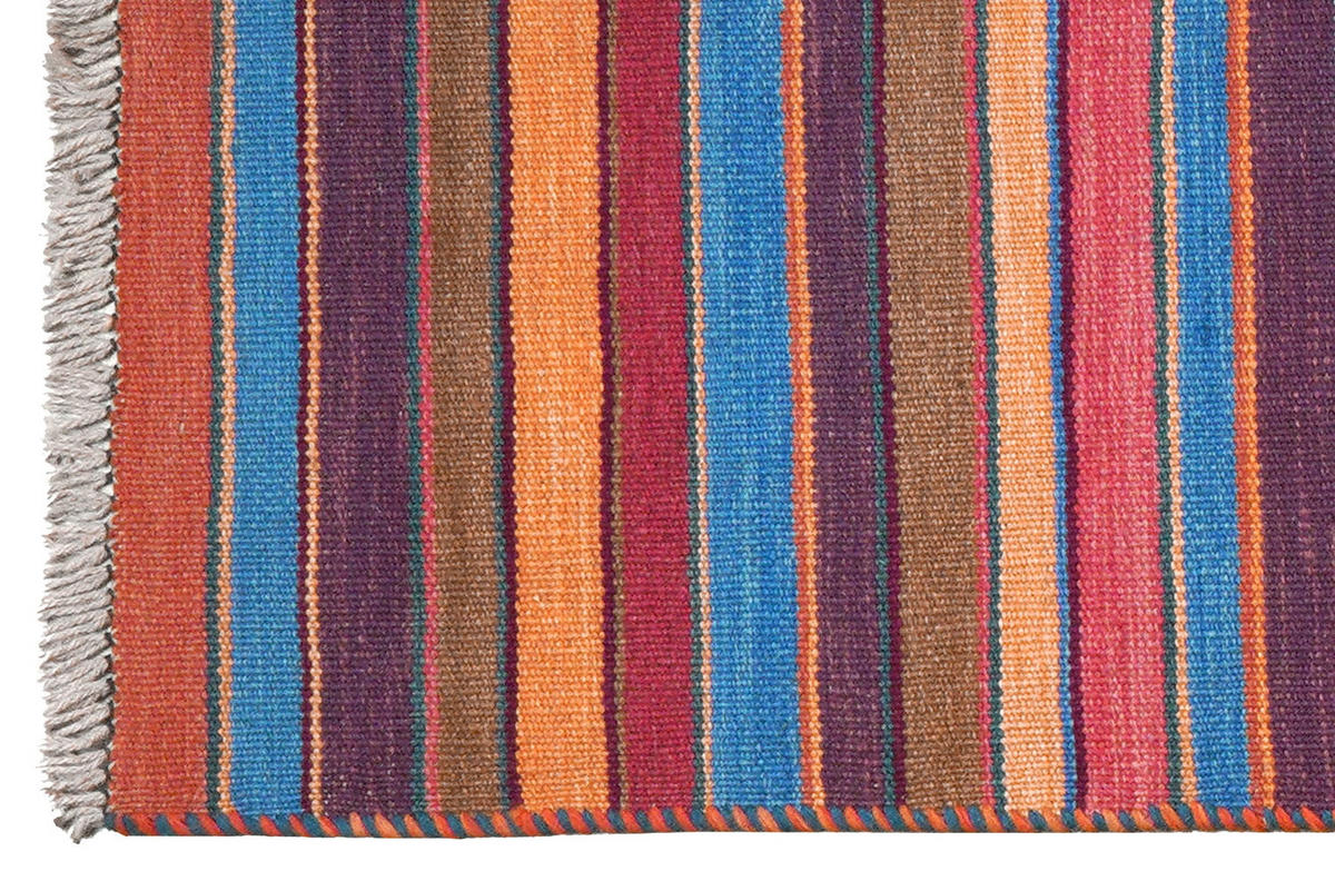 HANDWEBTEPPICH Kelim Gashgai Mehrfarbig 196/57 cm Schurwolle - Multicolor, Textil (57/196cm) - Looma