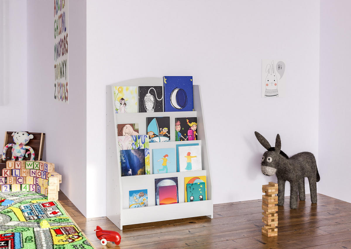BÜCHERREGAL Holz weiß - Weiß, Holz (60/88/30cm) - CLP