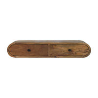 KONZOLNI STOL Contour, zidni - smeđa, drvo (80/15/32cm) - Artisan Furniture