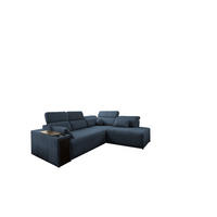 ECKSOFA Mindy VII mit Schlaffunktion und verstellbarer Rückenlehne, Stoff Verita Blau Rechts - Blau, Holz/Textil (288/230cm) - Kaiser Möbel