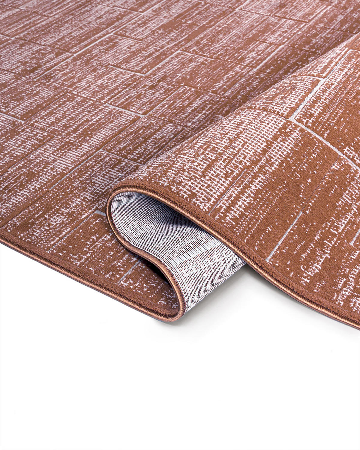 TEPPICH Alin Terracota Mazovia 120x170cm Rot Abstrakt Kurzflor - Rot, Textil (120/170cm) - Mazovia