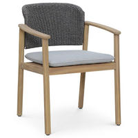 GARTENSTUHL SURIN grau, natur - Grau, Holz/Textil (63/82/61cm) - IDIMEX