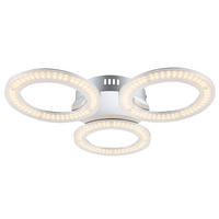 LED DECKENLEUCHTE Marlene Chrom Opal - Weiß, Metall (52/52/6cm) - Globo Lighting