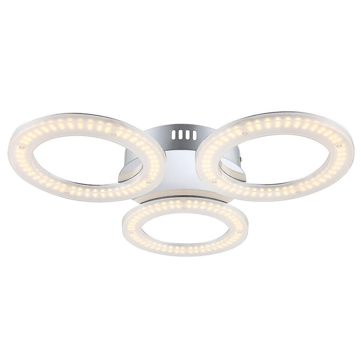 LED DECKENLEUCHTE Marlene Chrom Opal - Weiß, Metall (52/52/6cm) - Globo Lighting