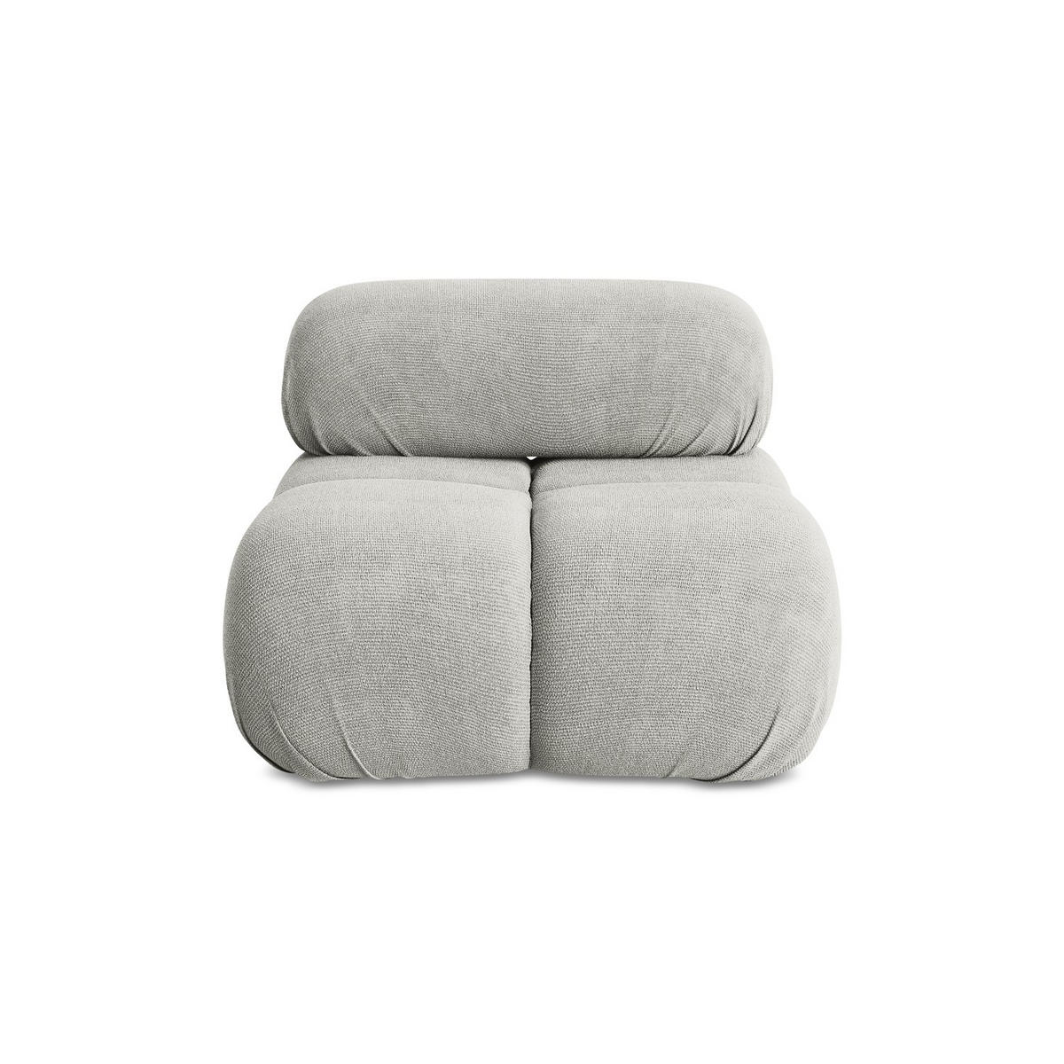 SESSEL Chenille Stoff Grau - Hellgrau/Schwarz, Kunststoff/Textil (96/70/95cm) - LaMiaSofa