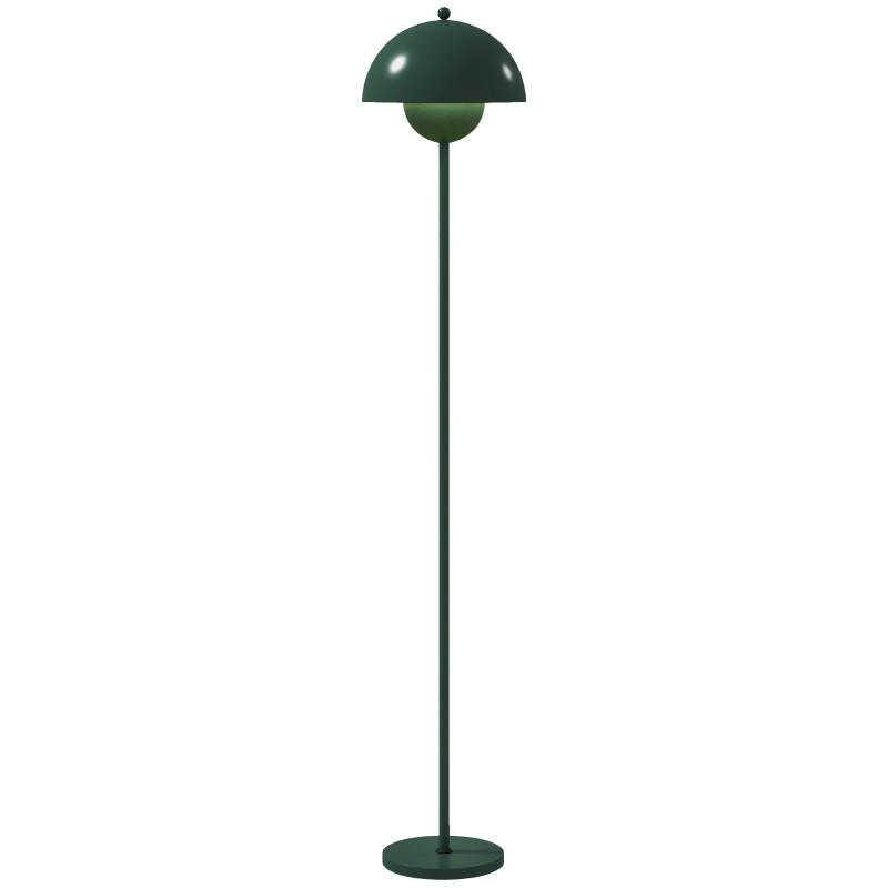 STEHLEUCHTE 30/30/155 cm Grün mit rundem Schirm, E27 Fassung - Grün, Metall (30/30/155cm) - Oxeza