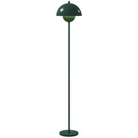 STEHLEUCHTE 30/30/155 cm Grün mit rundem Schirm, E27 Fassung - Grün, Metall (30/30/155cm) - Oxeza