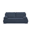 SCHLAFSOFA 2-Sitzer mit Bettkasten und Schlaffunktion - Blau/Weiß, Holzwerkstoff/Kunststoff (211/92/108cm) - ed exciting design
