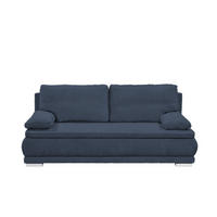 SCHLAFSOFA 2-Sitzer mit Bettkasten und Schlaffunktion - Blau/Weiß, Holzwerkstoff/Kunststoff (211/92/108cm) - ed exciting design