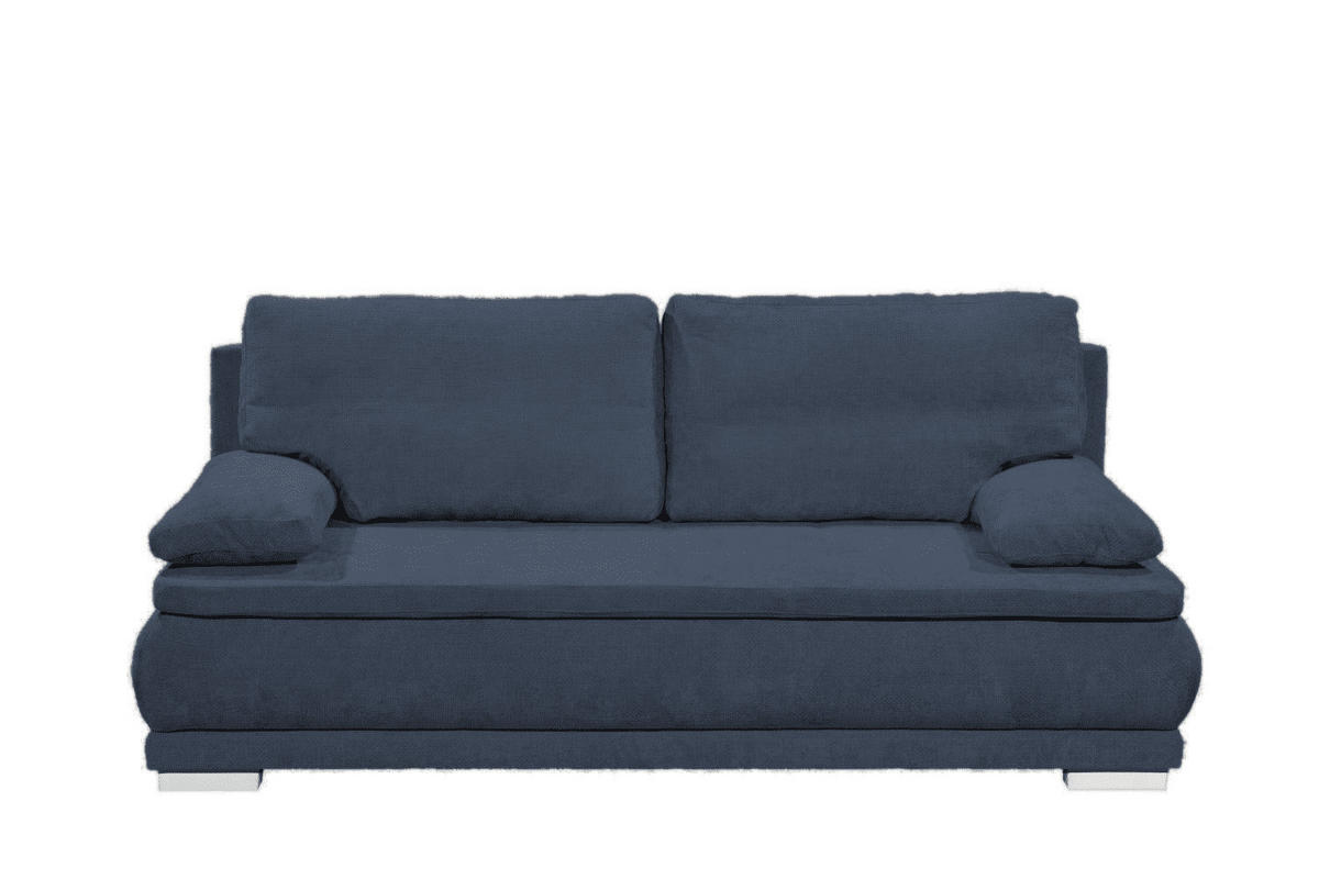 SCHLAFSOFA 2-Sitzer mit Bettkasten und Schlaffunktion - Blau/Weiß, Holzwerkstoff/Kunststoff (211/92/108cm) - ed exciting design