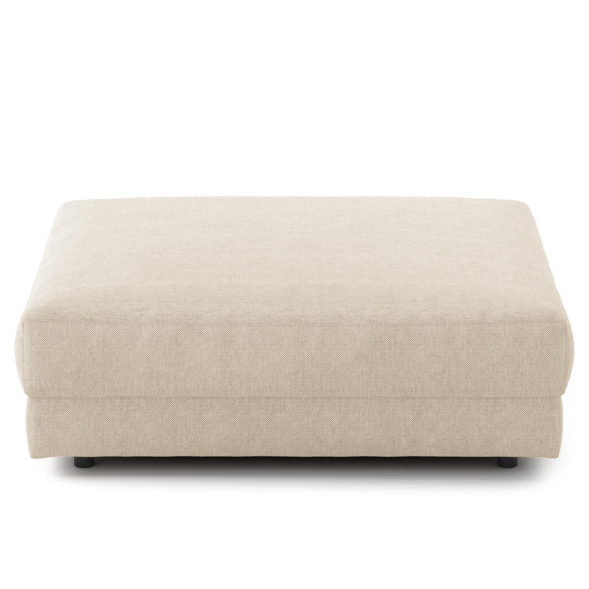 POLSTERHOCKER - Beige/Schwarz, Kunststoff/Textil (105/38/117cm) - home24