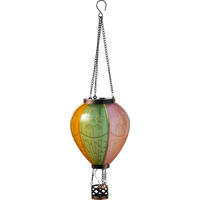 LED-SOLAR-LATERNE - Heißluftballon-Design aus robustem Kunststoff für stimmungsvolle Gartenbeleuchtung - Grün, Kunststoff (19/19/58cm) - Northpoint