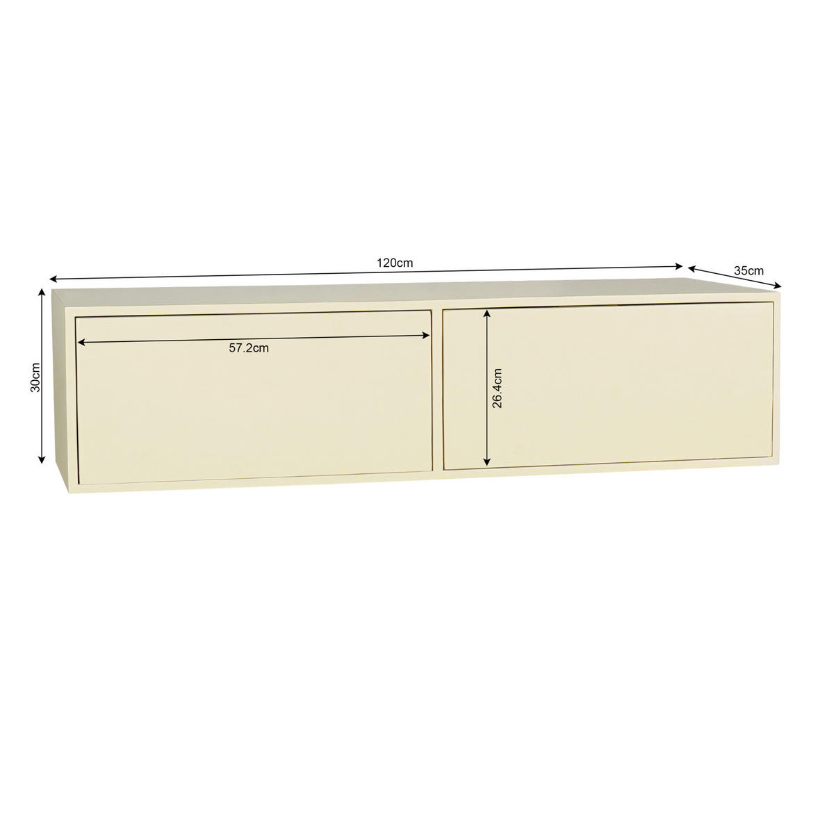 TV-MÖBEL Vision Beige 30/120/35 cm - Beige, Holz (120/35/30cm) - Starfurn