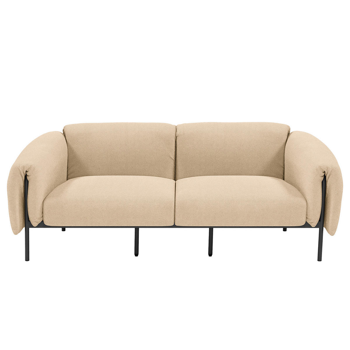 2-SITZER OUTDOOR-SOFA - Beige, Textil/Metall (184/70/98cm) - home24