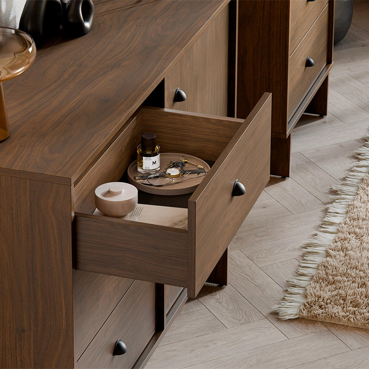 SIDEBOARD Tmavé dřevo - hnědá, kompozitní dřevo (118.2/83.8/40cm) - Petits-meubles