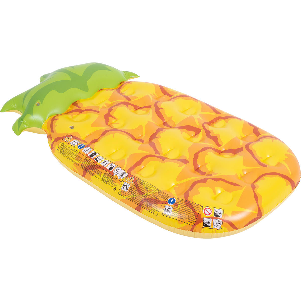 LUFTMATRATZE Ananas 176 x 80 x 15 cm mit 2 Luftkammern im Ananas-Design - Orange, Kunststoff (176/80/15cm) - Avenli