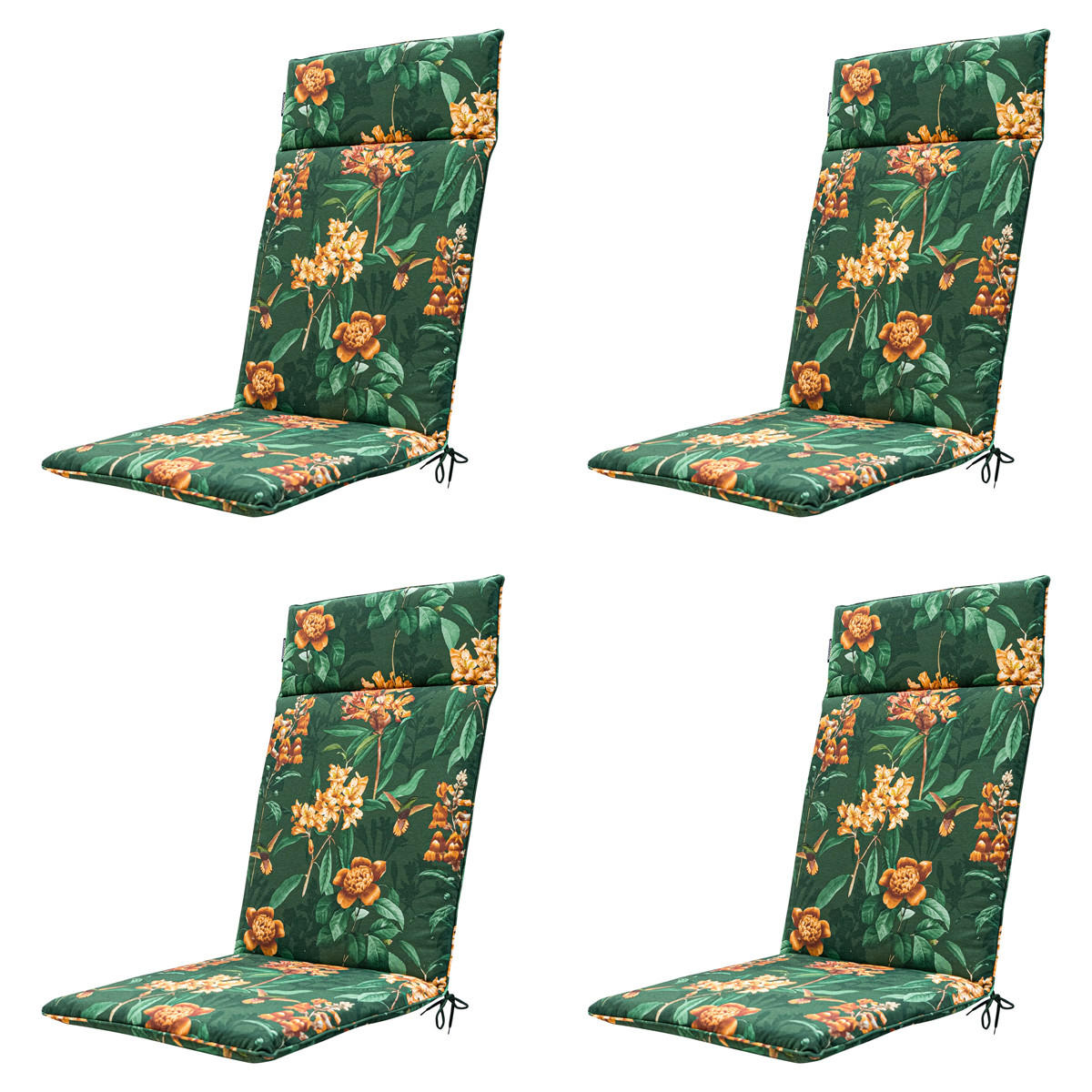 GARTENSTUHLKISSEN Lua 120/50 cm 4er-Set - Grün, Textil (50/8/120cm) - Madison