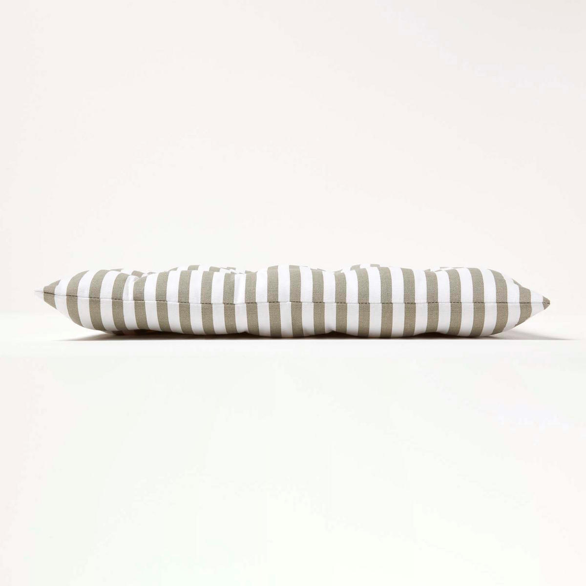 STUHLKISSEN 40/40/5 cm grau-weiß gestreift - Grau, Textil (40/40/5cm) - Homescapes