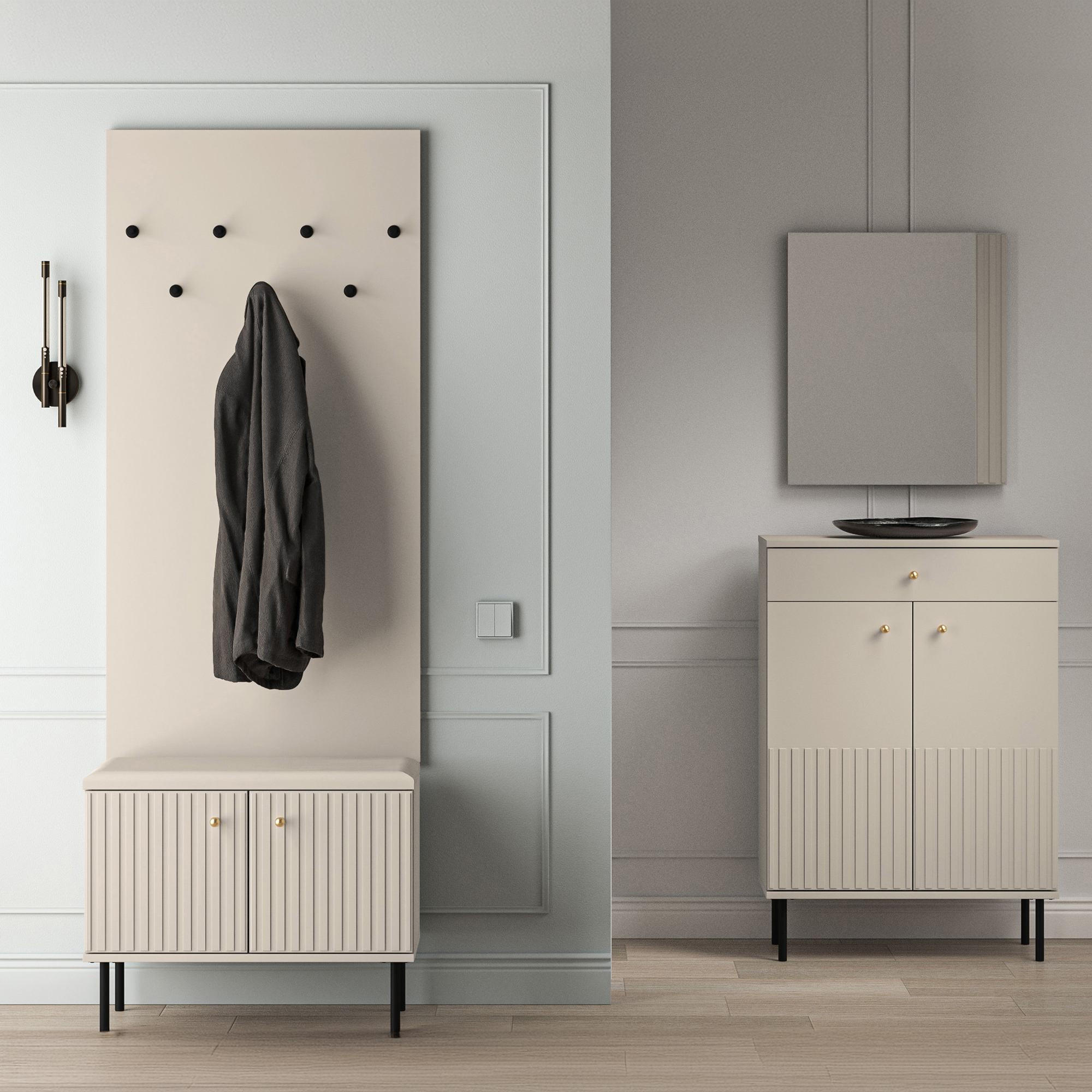 Konsimo® Garderobenpaneele Creme 68x137x2 cm