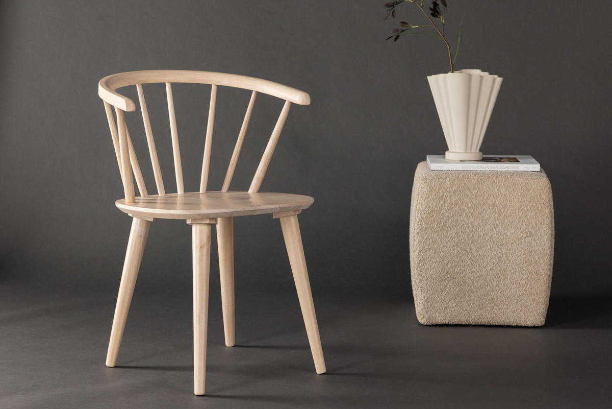 ESSZIMMERSTUHL BOBBY Beige 55x53x76 cm - Beige, Holz (55/76/53cm) - FURNLUX
