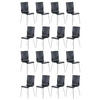 BESUCHERSTUHL 16er Set Holz schwarz - Schwarz, Holz/Metall (43/87/47cm) - CLP