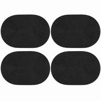 PLATZSET 4er Set Polypro Schwarz 45/30 cm - Schwarz, Kunststoff (30/45cm) - TiborTex