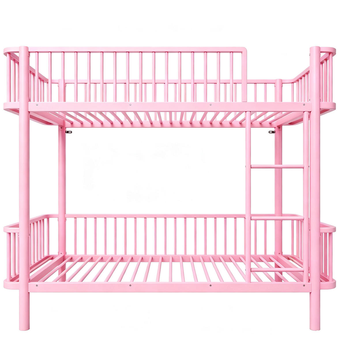 ETAGENBETT aus Metall 90x200 cm Pink mit Sicherheitsgeländern - Pink, Metall (90/200cm) - Modfu