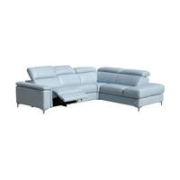 ECKSOFA Avenger Echtleder mit 1 x Relaxfunktion Weiß - Weiß, Leder/Metall (271/81/224cm)