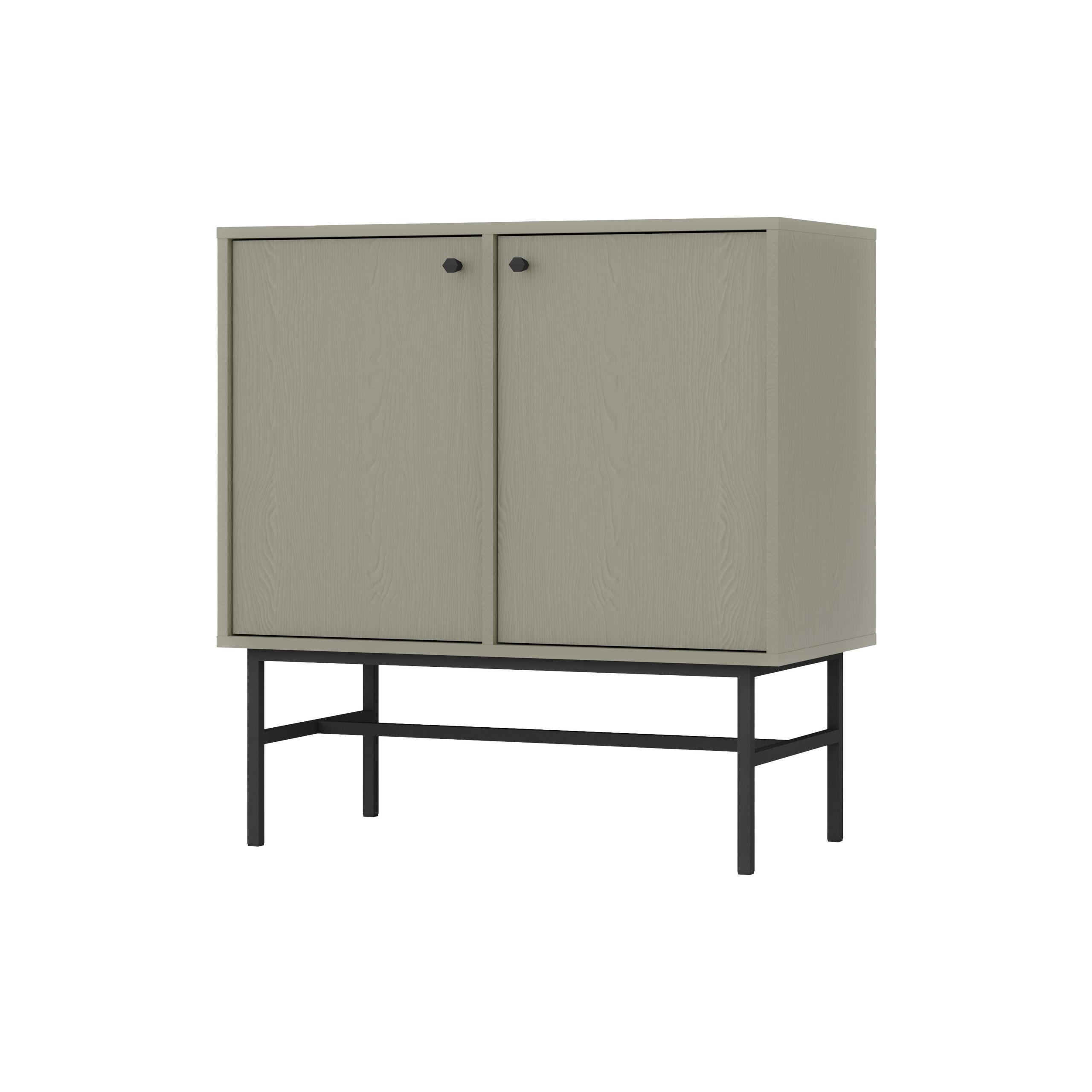 KOMMODE TORINO 84/86/41 cm mit 2 Türen Hellgrün - Hellgrün, Holzwerkstoff (84/86/41cm) - MASSENO