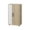 KOMMODE Berno Sonoma/Weiß 50.1 x 87.3 cm mit 2 Fächern - Weiß/Sonoma Eiche, Holzwerkstoff (50.1/87.3/28.3cm) - Vicco