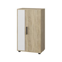 KOMMODE Berno Sonoma/Weiß 50.1 x 87.3 cm mit 2 Fächern - Weiß/Sonoma Eiche, Holzwerkstoff (50.1/87.3/28.3cm) - Vicco