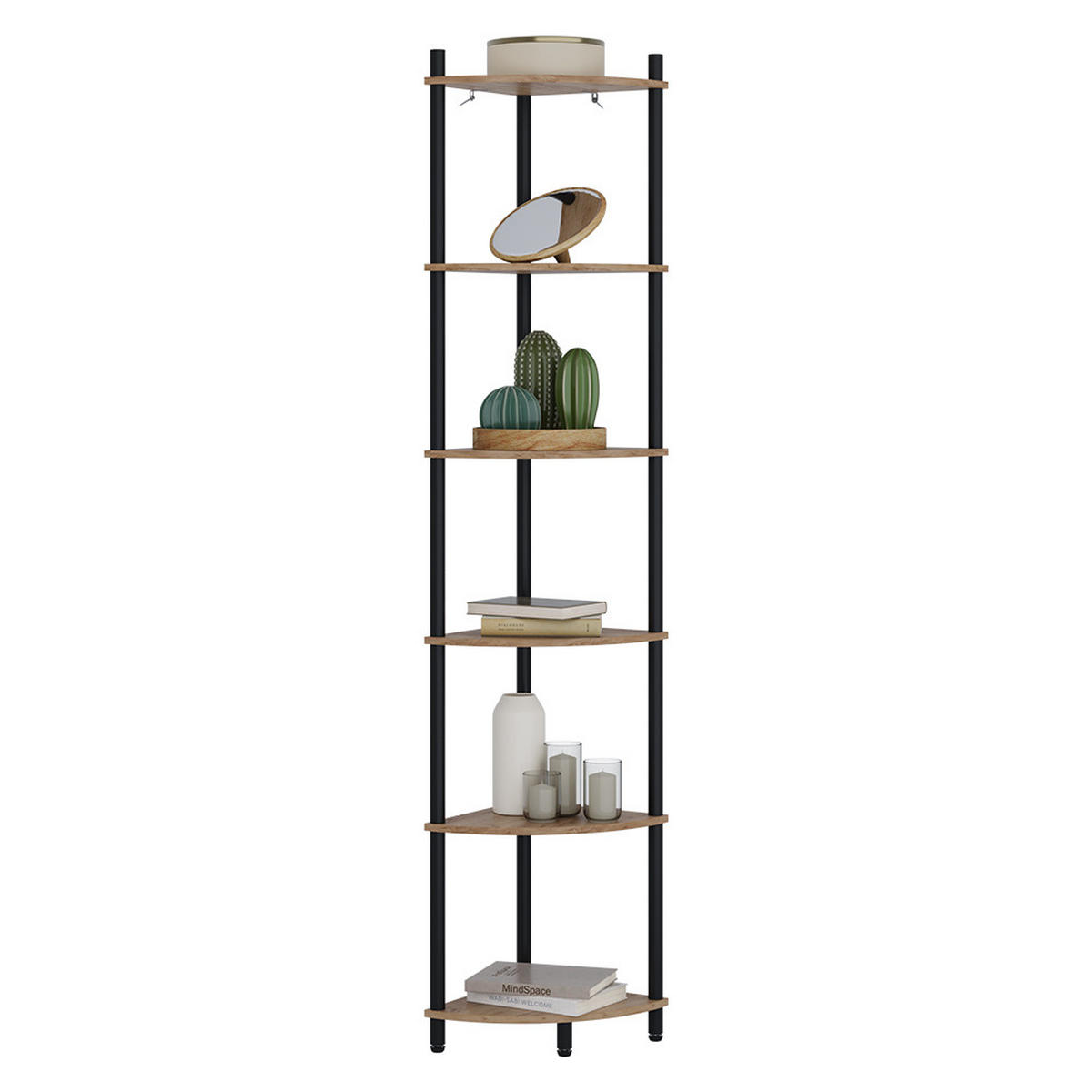 ROHOVÁ POLICE Bivio Zlatý dub power/antracit - medově dubová, kompozitní dřevo (29/163.5/29cm) - Vicco