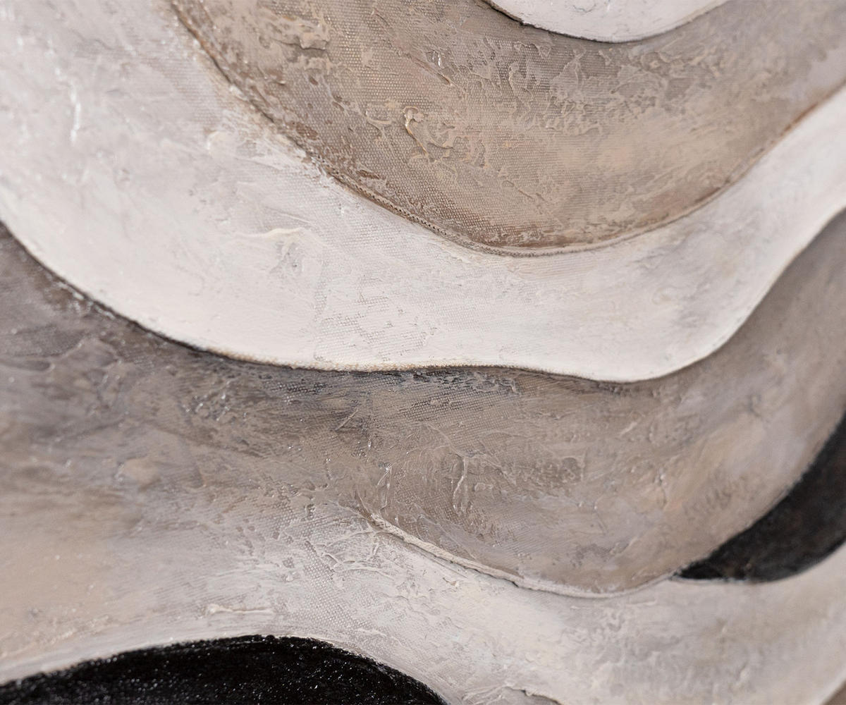GEMÄLDE Sandwellen Schattenfugenrahmen Grau 140x70 cm - Grau, Holz (140/70cm) - YS-art gallery