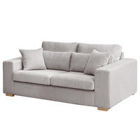 2,5-SITZER SOFA - Buchefarben/Hellblau, Holz/Buchenholz (194/85/104cm) - home24