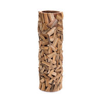 SÄULE Vela 79x26 cm, Teakholz massiv - Naturfarben, Holz (26/26/79cm) - CREEDWOOD