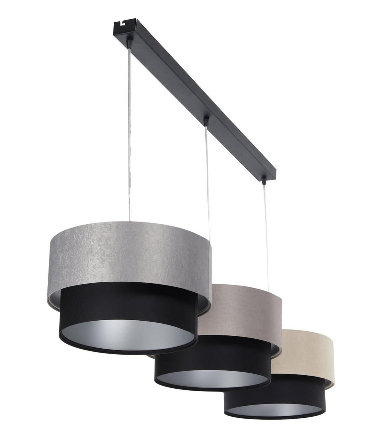 HÄNGELEUCHTE Grau 30/88 cm - Schwarz, Kunststoff (30/2.6/88cm) - ONZENO