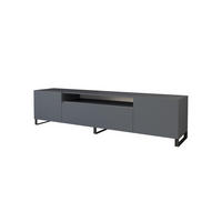 LOWBOARD ELIO-S 200x53x41 cm - Graphit - Schwarz/Graphitfarben, Holzwerkstoff (200/53/41cm) - ALTDECOR