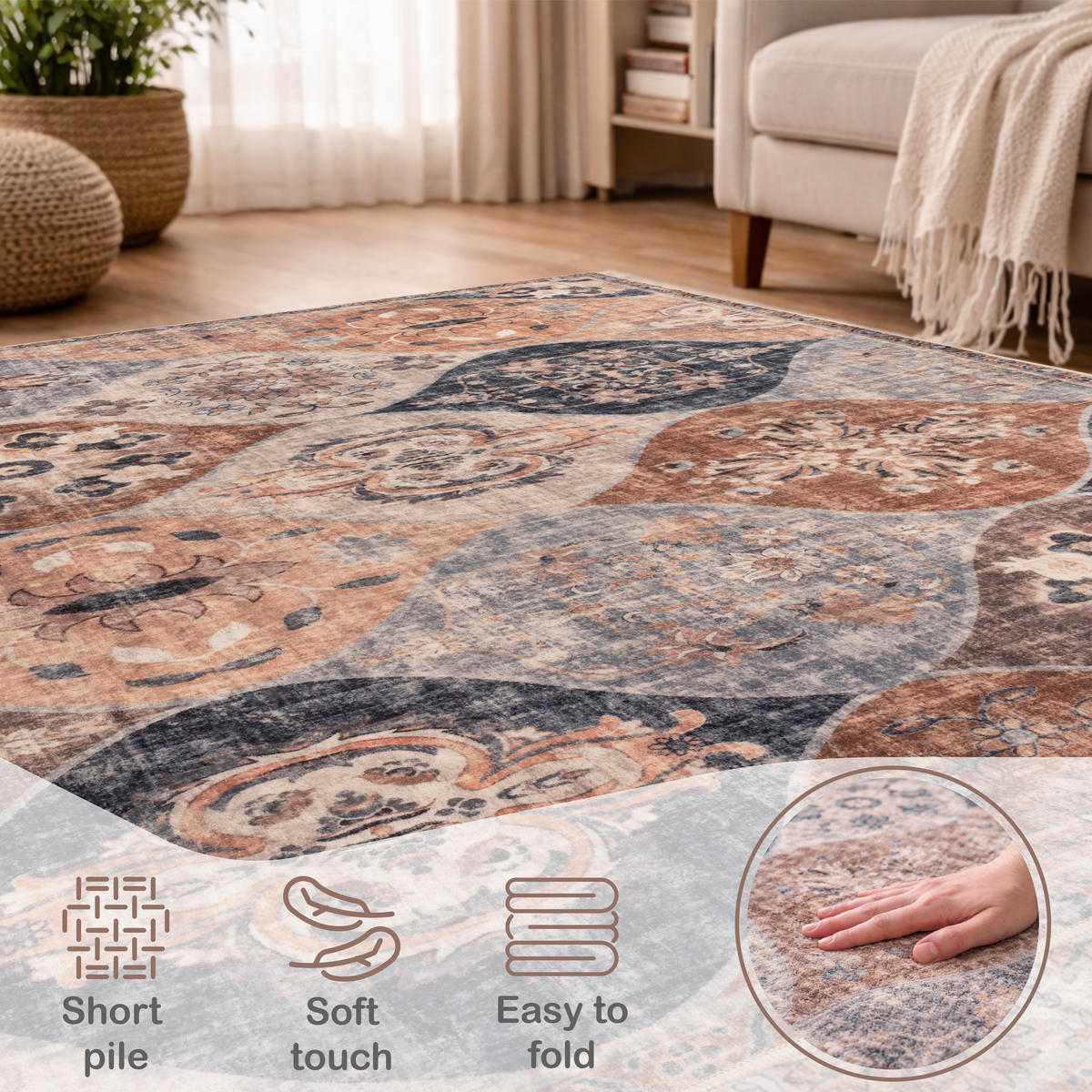 KURZFLORTEPPICH 80/300 cm Semer 421 - Beige, Textil (80/300cm) - Paco Home