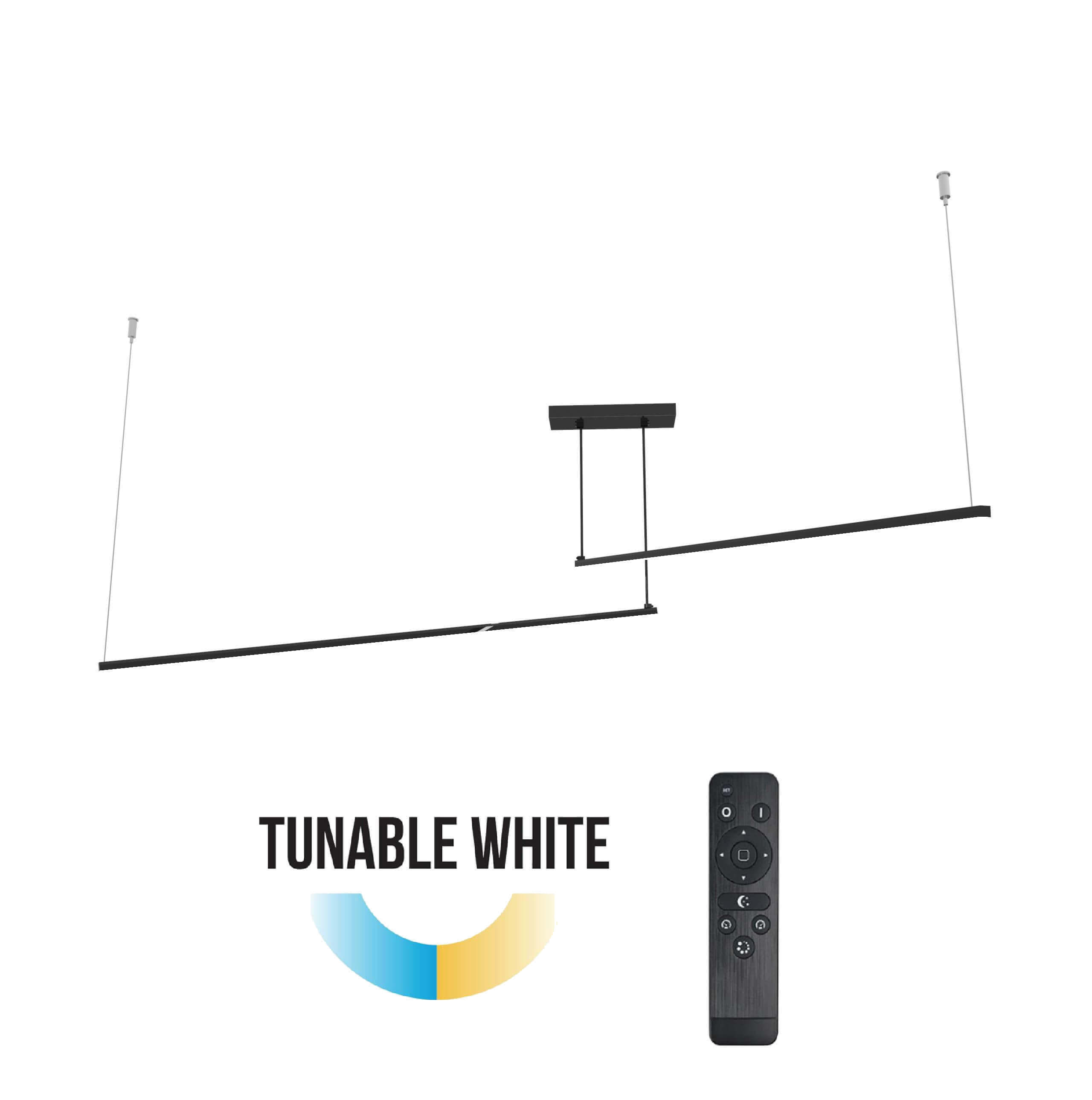 LED-HÄNGELEUCHTE Splint X2 Tunable White - Schwarz Hochglanz, Metall (2/100/2cm) - Lumicom