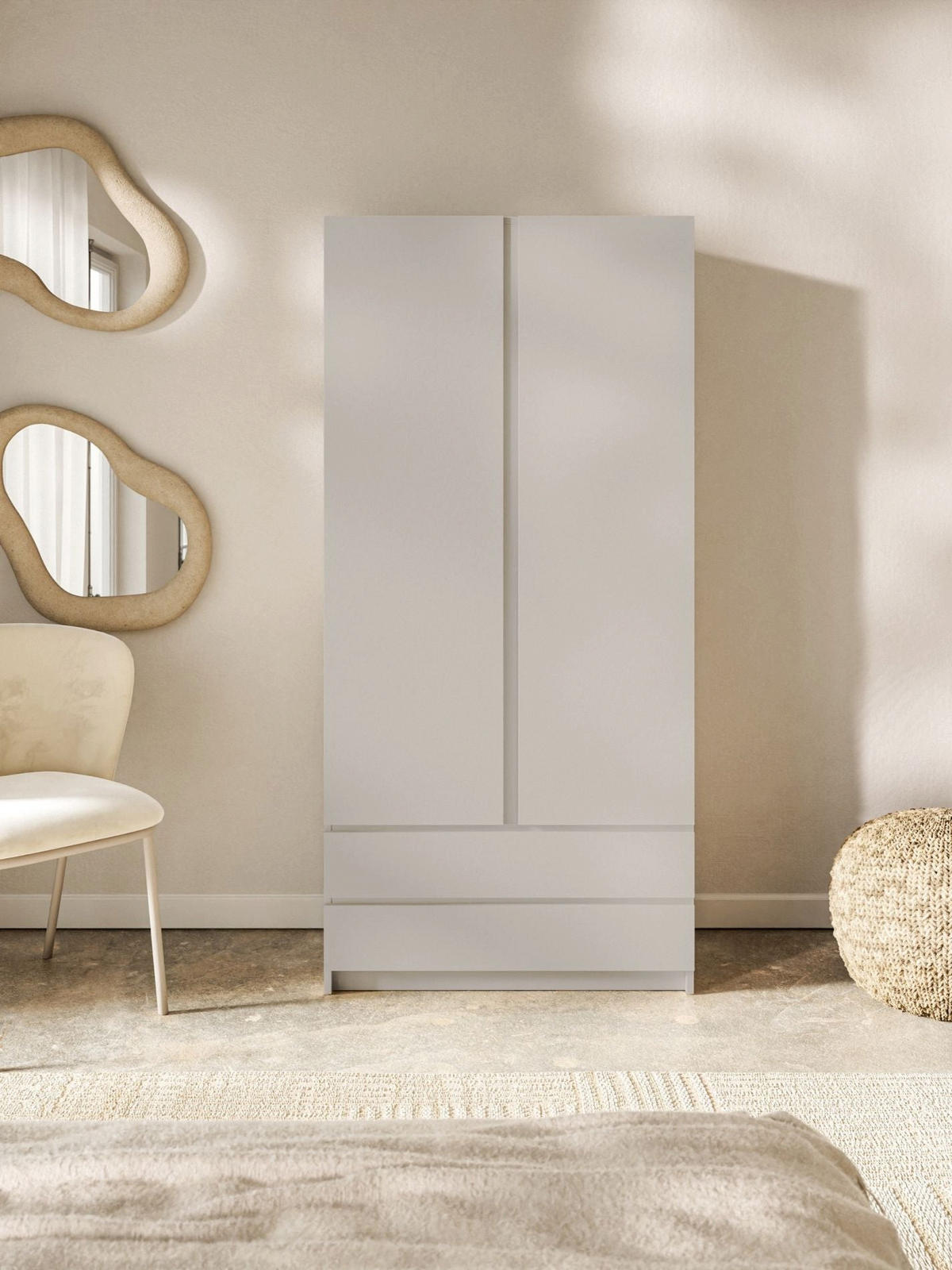 KLEIDERSCHRANK Bemmi Kaschmirgrau 100 cm - Taupe, Holzwerkstoff (100/210/50cm) - Selsey