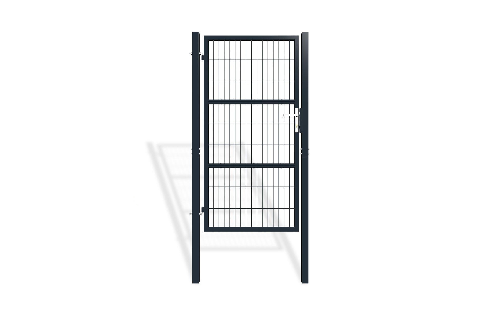 ZAUNTOR Razo grau 1m H.180cm Metall - Grau, Metall (106/186cm) - Casanoov