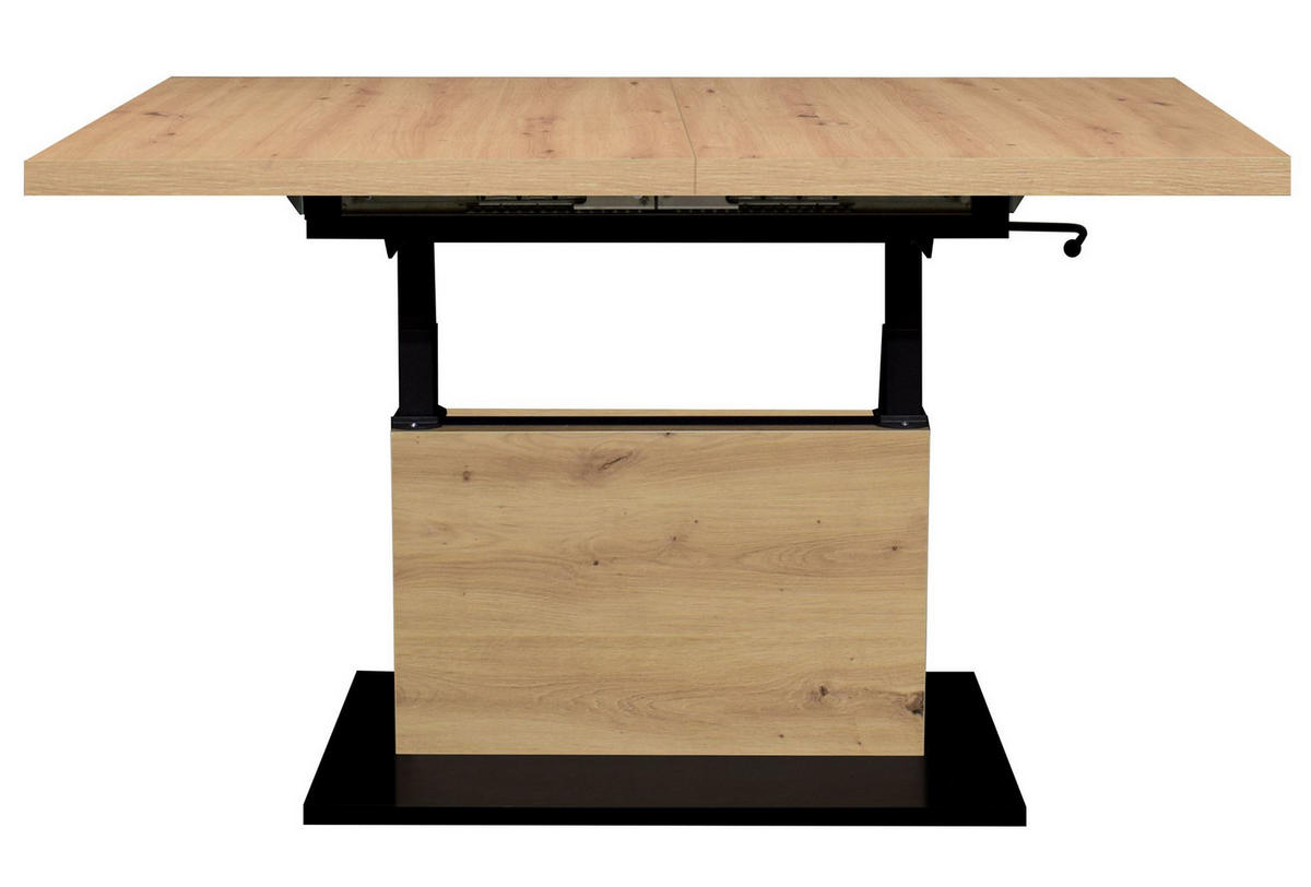 COUCHTISCH Höhenverstellbar Else 3 120x56x70 Holzwerkstoff Asteiche - Schwarz/Eiche Artisan, Holzwerkstoff (120/70/56cm) - 58aufmkessel